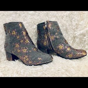Floral Ankle Boots